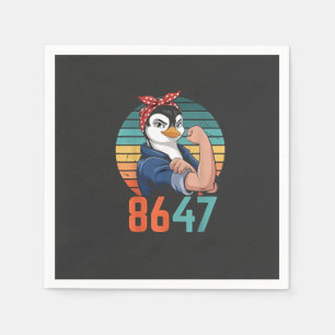 Retro 8647 Is It 2028 Yet Anti Trump Penguin Napkin