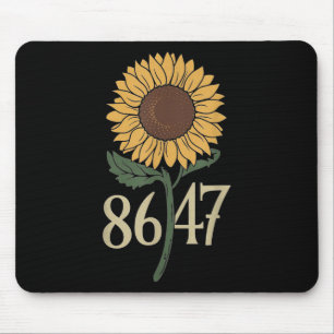 Retro 8647 Subtle Anti Trump 86 47 Floral Boho Sty Mouse Pad