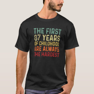 Retro 87 Years Old Men Women Saying 87th Birthday T-Shirt