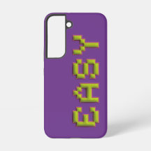 Retro 8-Bit EASY Samsung Case - Purple & Pink Game