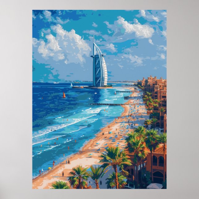 Retro 8-Bit Isometric Pixel Art Poster - 'B' Lette (Front)