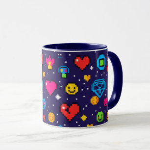 Retro 8-Bit Pixel Art Gaming Ceramic Mug