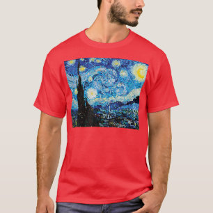 Retro 8Bit Starry Night Art Graphic T-Shirt