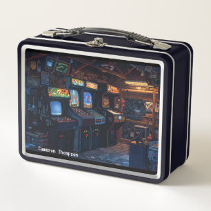 Retro 90s 80s Vintage Arcade Tin Lunch Box