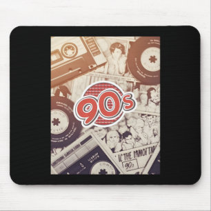 Retro 90s Aesthetic – Cette Tapes Nostalgia Vibes Mouse Pad