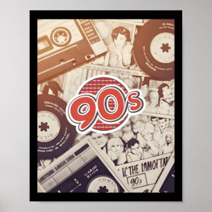 Retro 90s Aesthetic – Cette Tapes Nostalgia Vibes Poster