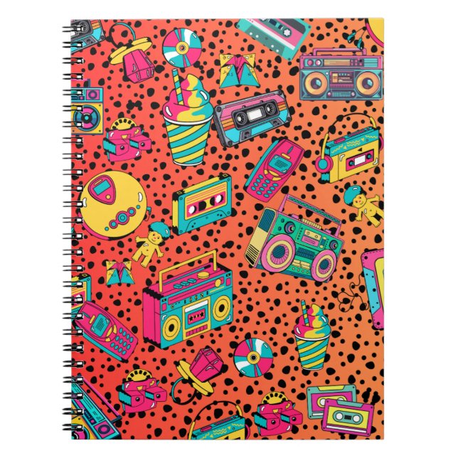 Retro 90s Aesthetic Notebook (Front)