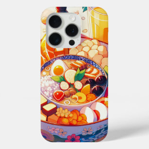 Retro 90s Anime Japanese Food Bowl Aesthetic iPhone 15 Pro Case