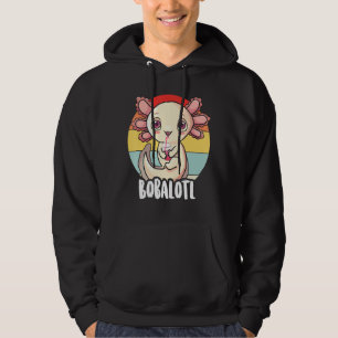 Retro 90s Axolotl Bobalotl Axolotl Boba Tea Hoodie