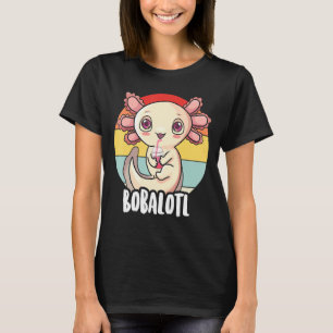 Retro 90s Axolotl   Bobalotl Axolotl Boba Tea T-Shirt