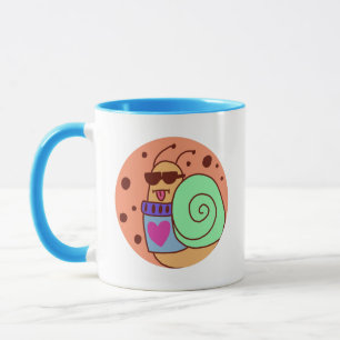 Retro 90s Cool Cartoon Snail in Sweater Mug