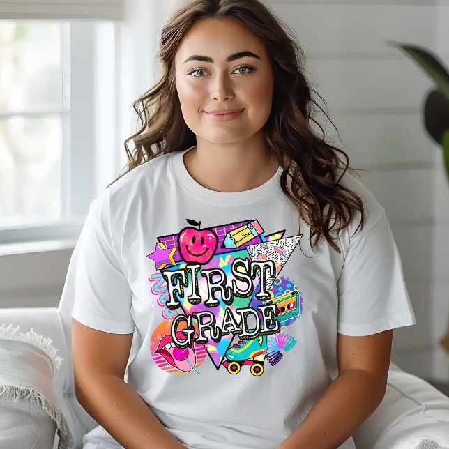 Retro 90's First Grade Tshirt (Creator Uploaded)