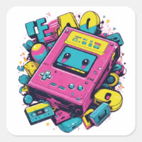 Retro 90s Game Console Sticker | Vintage Gamer