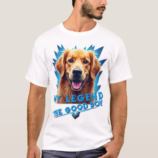 Retro 90s Golden Retriever Mascot Custom Gifts T-Shirt