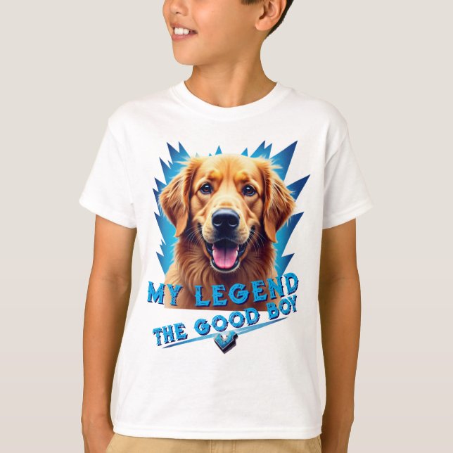 Retro 90s Golden Retriever Mascot Custom Gifts T-Shirt (Front)