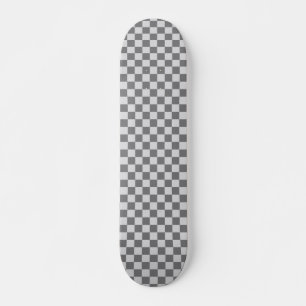 Retro 90s Grey Chequered Pattern Chequerboard Skateboard