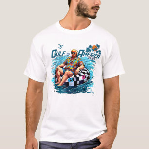 Retro 90'S Gulf Of America 2025 Us Flag Summer T-Shirt