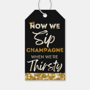 Retro 90's Hip Hop Baby Shower Birthday Champagne Gift Tags