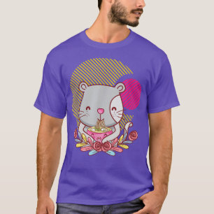 Retro 90s I Love Ramen Cat Ramen for Ramen Lover T-Shirt