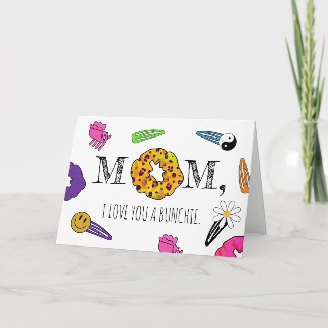 Retro 90's I Love You A Bunchie Mother's Day Card (Front)