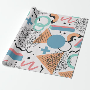 Retro 90s Memphis Pattern Wrapping Paper