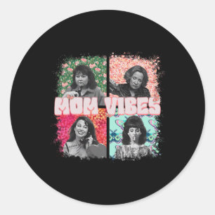 Retro 90's Mum Vibe Shirt Mothers Day Funny Mum Classic Round Sticker