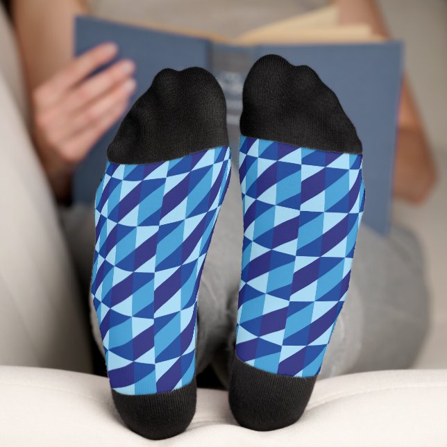 Retro 90s Nostalgia Zig Zag Geometric Abstract Socks (Bottom)
