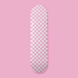 Retro 90s Pink Chequered Pattern Chequerboard Skateboard<br><div class="desc">Turquoise Chequered Pattern Retro 90s Chequerboard Skateboard</div>