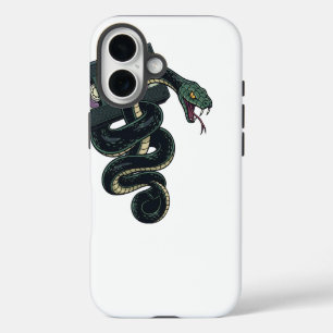 Retro 90s Snake Wrapped Around VHS Tape iPhone 16 Case