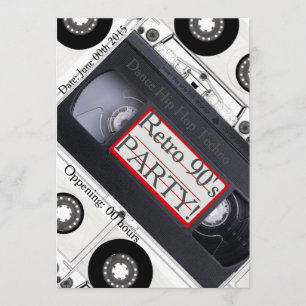 Retro 90's tech cover invitation