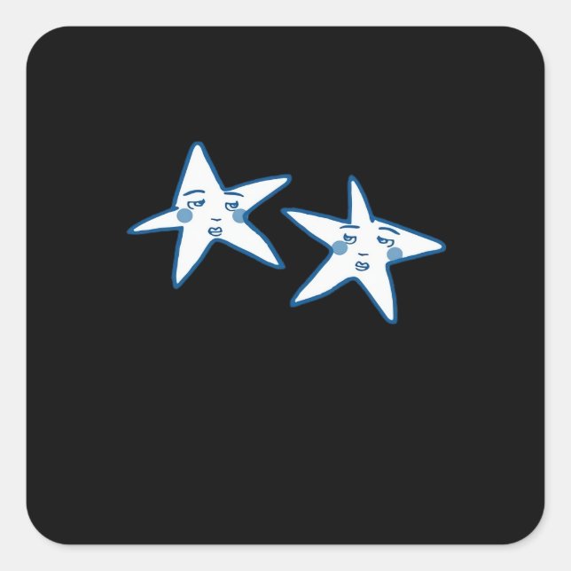 Retro 90s Whimsigoth Aesthetic Square Sticker (Front)