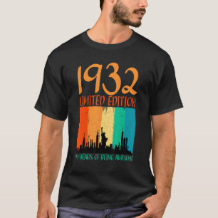 Retro 90th Birthday T Shirts 1932 90 Years Of Bein