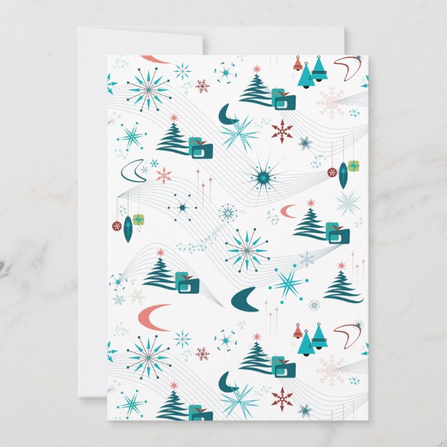 Retro A Go-Go Christmas Invitation (Front)