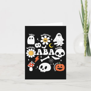 Retro A Therapist Ghost Halloween Spooky Behaviour Card