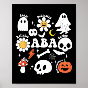 Retro A Therapist Ghost Halloween Spooky Behaviour Poster