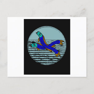 Retro Aal Fishing Hobby Postcard