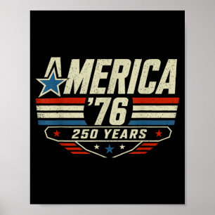 Retro Aamerica 250th Anniversary 1776 2026 Poster