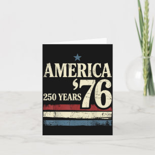 Retro Aamerica 76 250 Years 1776 2026 250th Card