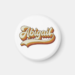 Retro Abigail Name 70s Vintage Design Magnet