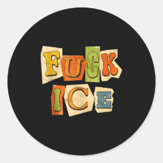 Retro abolish ice funny f ice for men women  classic round sticker