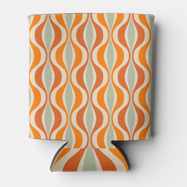 Retro Abstract: 50s-60s Seamless Style Can Cooler (Front)