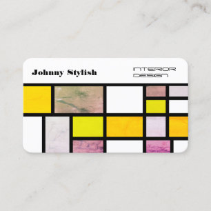 Retro abstract art geometric template cover business card