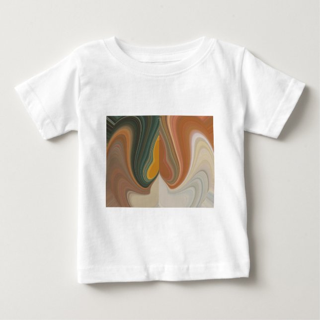 Retro Abstract Art Print Baby T-Shirt (Front)