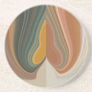 Retro Abstract Art Print Coaster