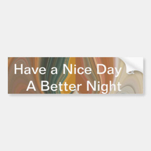 Retro Abstract Art Print Customise Product Bumper Sticker