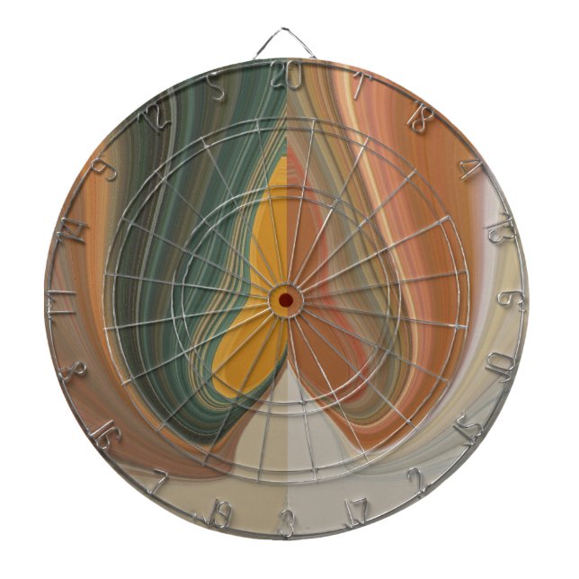 Retro Abstract Art Print Dartboard (Front)