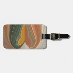 Retro Abstract Art Print Luggage Tag