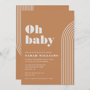 Retro Abstract Baby Shower Invitation