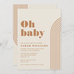 Retro Abstract Baby Shower Invitation