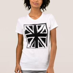 Retro abstract black union jack design T-Shirt